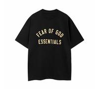 YANGSMEN Spring and Summer New Classic Solid Color Printed Short Sleeved T-shirt for Men and Women, Versatile for Daily Use, Couple's Short Sleeved T-shirt-color-1||L