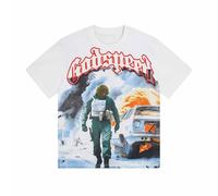 YANGSMEN Summer Trend Rock Retro High Street Short Sleeve T-shirt Men and Women Round Neck Loose Casual Sports Short Sleeve T-shirt-color-8||S