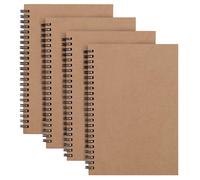 YANGTE Packs Spiral Square Notepad Kraft Cover 4 A5 100 50 8.25 x 5.55