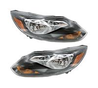 YANGTINGTING Car Headlight Headlamp Assembly For Focus 2012 2013 2014 Pair Head Lamp Head Light BM51-13W029-AK BM51-13W030-AK Headlights Assembly(Pair Black)