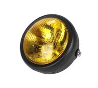 YANGTINGTING Motorcycle Headlight For Cafe Racer CG125 GN125 Universal 5.75 Inch Motorcycle Headlights 12V Halogen Driving Light(1 pieces Black yellow)