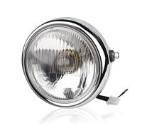 YANGTINGTING Motorcycle Headlight For CG GN125 Retro Headlight Motorcycle Modification Universal Front 5.75-Inch High/Low Beam Round Light With Bracket(Silvery white-1piece)
