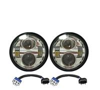 YANGTINGTING Motorcycle Headlight For FXDF Dyna Fatbob LED Hi Low Projector Black/Chrome 4.65 Inch Motorcycle Headlights(Chrome with H13)