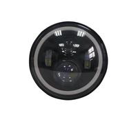 YANGTINGTING Motorcycle Headlight For Jeep For Wrangler LED Motorcycle Headlight 7 Inch Angel Eye Blue Ring Distant Near Integrated Front Light