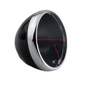 YANGTINGTING Motorcycle Headlight For Shadow For Kawasaki For Vulcan For Suzuki 7 Inch Motorcycle Lamp LED Headlight Shell Bucket Housing(Black Chrome ring)