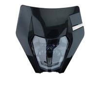 YANGTINGTING Motorcycle Headlight For XC SX MX XC 125 250 300 450 Universal Dirt Bike Motorcycle LED Headlight Plate(B Black Headlight)