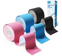 YANGTSUNG Kinesiology Tape 3 Rolls, 5 m x 5 cm Waterproof & Hyopallergenic Kinetic Sports Tape for Shoulder, Knee, Ankle Shin Splints Support, Physio & Sports Injury Muscle Tape
