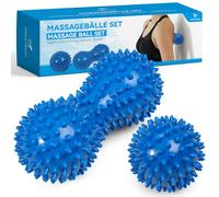YANGTSUNG Spiky Massage Balls, 2 in 1 Set with Hard Spiky Ball & Peanut Massage Ball, Massage Ball Set for Plantar Fasciitis, Trigger Point, Deep Tissue, Myofascial Release & Muscle Tension