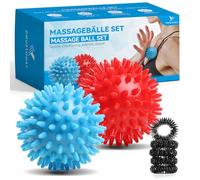 YANGTSUNG Spiky Massage Balls, Massage Ball for Plantar Fasciitis, Trigger Point, Deep Tissue, Myofascial Release, Muscle Tension, Spiky Ball Massage with Acupressure Rings, Hard & Medium