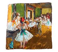 YangtzeStore Large Square Charmeuse Silk Scarf Classic Art Print, Ballet Class, 63" x 17"