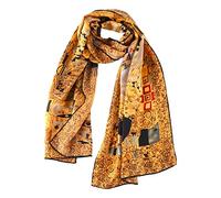YangtzeStore Long Charmeuse Silk Scarf Classic Art Print, Portrait By Klimt, 63" x 17"