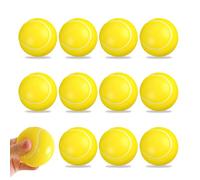YANGUN 12 Pcs Sponge Ball, Foam Tennis Balls, Foam Balls for Kids, Soft Tennis Ball, Mini Soft Play TennisBalls, Yellow Mini FoamsBalls for Kids Boys Girls Indoor Outdoor Sports (Tenniss, 60 mm)