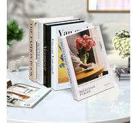 YANGUN 5PCS Decorative Books, Fashion Fake Books, Hardcover Display Books, Stacked Faux Books for Coffee Tables/Shelves, Bookshelf Decorations, Create a Sophisticated Atmosphere (5)