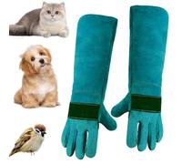 YANGUN Animal Handling Gloves, 45 cm Animal HandlingGloves Bite Proof, Bite ResistantGloves, Anti-Bite Pet Gloves for Handling Cat/Dog/Bird/Snake/Lizard, Training Feeding(Green)
