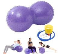 YANGUN Anti Burst Peanut Exercise Ball, 45x90cm Peanut Ball, Air Thicken PVC Peanut Ball for Kids with Pump, Therapy Pregnancy Portable Yoga Ball for Pregnancy Birth Exercise (Purple)