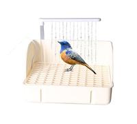 YANGUN Bird Shower Budgie, Budgie, Bathtub, Bird Bathhouse, Bathtub, Water Cycle Bird Bathtub, Baffle Bird Shower with Multiple Taps, Parakeets Various Birds (White)