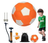 YANGUN Curve Ball, Swerve Ball Size 5, 20 cm Football Curve, 1 Pump, Great Gift for Boys and Girls Perfect for Outdoor & Indoor, Activities Games Backyard and Lawn (Orange White)