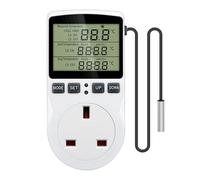 YANGUN Digital Temperature Controller, Digital Thermostat Controller Socket Outlet 230V, LCD Screen Heating Cooling Temperature Switch, Thermostat Outlet Socket for Greenhouse Refrigerator Aquaculture