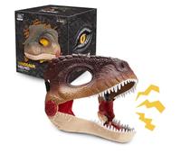 YANGUN Dinosaur Mask, Realistic Dino Mask with Moving Chin and Sound Effects for Halloween, Party, Masquerade, Carnival, Cosplay