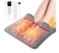 YANGUN Electric Foot Warmer, Heated Foot Warmers Electric, 40x40 Feet Warmer Fast Heating Pad, Heating Foot Warmer Pad with 9 Heat Levels & 4 Timers, Washable Electric Feet for Foot, Back & Full Body