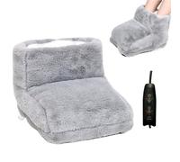YANGUN Electric Foot Warmer, USB Rechargeable Cushion Plush Foot Heater, USB Heated Foot Warmer with 3 Adjustable Temperature Settings and 3 Timer Settings, Plush Foot Heater for Men and Women