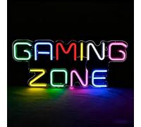 YANGUN Gaming Zone Neon Sign, 32cm USB Powered Game Neon Light, gaming lights for Game Room, Bedroom, Man Cave, Gifts for Gamers, Non-Dimmable (Gaming Zone)