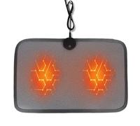 YANGUN Heated Floor Mat Under Desk, 230V Heated Foot Warmer, Electric Heating Pad for Foot, Automatic Shutdown Water-Proof Heater for Office and Home Women Men (Black, 50x35cm)