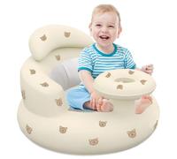 YANGUN Inflatable Baby Chair, Infant Back Support Sofa, Built in Air Pump Infant Back Support Sofa, Blow Up Baby Chair for Babies 3-36 Months(Bear)