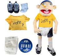 YANGUN Jeffy Puppet Plush Toy Doll, 60cm Jeffy Hand Puppet for Kids Birthday Christmas Halloween Party, Yellow