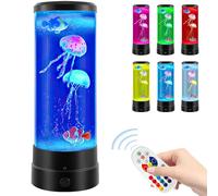 YANGUN Jellyfish Lamp Jelly Fish Lava Light, 12'' Jellyfish Lamp Jellyfish Aquarium with 16 Change Colours Modes, Realistic Jellyfish Lamp Aquarium, USB Dimmable Mood Light for Home Office Decoration