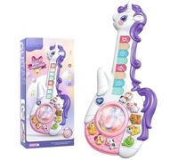 YANGUN Kids Guitar, Kids Electric Guitar, 2 in 1 Musical Instruments, Electronic Music Educational Toys for 3 4 5 Year Old Boys Girls Gift (Pink)