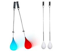 YANGUN LED Poi Balls, 2Pcs Poi Spinning Balls, 9 Colors Luminous Poi JugglingBalls for Beginners & Professionals, Rainbow Colors and Strobe Effect, Play in the Dark for Dancing, Light shows, Raves