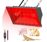 YANGUN Poultry Heat Lamp, 175W Brooder Heater, Chicken Coop Heater, Infrared Heat Lamp for Chickens with High/Low Switch, Adjustable Hanging Height for Chicks, Piglets, Ducklings, Rabbits
