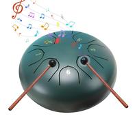 YANGUN Rain Drum - 6 Inch Steel Tongue Drum with Drumsticks, Finger Cover - Waterproof for Meditation & Yoga