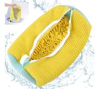 YANGUN Shoe Washing Machine Bag, Sneaker Shoe Cleaner Kit, Shoe Cleaning Bag, Reusable Shoe Cleaning Laundry Bag, Portable Shoes Laundry Bag for All Shoe Types and Sizes (1Pcs Yellow)
