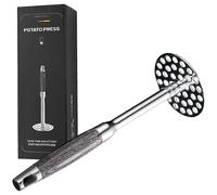 YANGUN Stainless Steel Potato Masher-316 Stainless Steel, Potatoes Masher, Mashed Potato Masher with Non Slip Handle, Potato Smasher for Smooth Mashed Potatoes, Jam, Vegetables and Fruits
