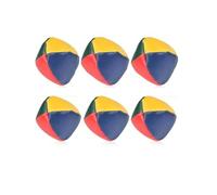 YANGWEN 6-Pack Juggling Balls Set for Beginners - PU Leather Bean Bag Balls (5cm/2in) - Ideal for Kids, Adults & Learning Circus Skills