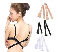 YANGWEN Bra Converter Low Back Bra Converter, 6Pcs Adjustable Low Back Bra Strap Converter Bra Low Back Converter Bra Strap Extender for Ladies Girls Dress Wedding Party