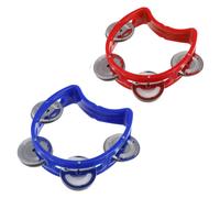 YANGWEN Half Moon Tambourine, 2 PCS Tambourine Hand Bells Plastic Tamb
