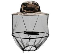 YANGWEN Mosquito Head Net Hat, Foldable Midge Hat Mosquito Hat with Removable Netting for Men Women Beekeeper Fishing Hiking Camping Camouflage