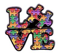 yangwenyuanAutism Puzzle Piece Brooch Love Puzzle Enamel Pin Autism Awareness Collar Pin Autism Acceptance Multicolored Autism Lady Brooch Pin Badge Colorful Puzzle Brooch Suitable for Clothing Shirts