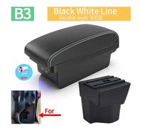 yangwu99 Fit For KIA Rio 3 Armrest Box KIA K2 X-line Rio 3 2011 2012 2013 2014 2015 2016 Car Armrest Accessories Interior Storage Box 3usb(B3 Black white 3 USB)