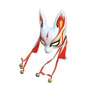 YangYong Little Bunny Kitsune Mask, Traditional Japanese Cosplay Rabbit Fox Kabuki Mask Kimono Costume Accessories Room Decor