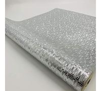 YangYun Home Decoration Modern Thick Silver Foil Mosaic Background Hotel Ceiling/Decorative/Bar Non-Pasted Wallpaper Roll Silver Color 0.53m (1.73' W) x 10m(32.8'L)=5.3m2 (57 sq.ft)