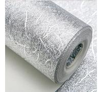 YangYun Home Decoration Modern Thick Waterproof Silver Foil Wallpaper Flicker Hotel Ceiling/Bar Wallpaper Roll Silver Color 0.53m (1.73' W) x 10m(32.8'L)=5.3m2 (57 sq.ft)