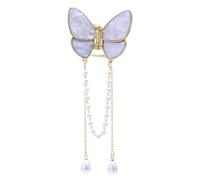yangzerang Butterfly Hair Clips Butterfly Tassel Hair Clips Pearl Hair Claw Clamps Small Nonslip Gold Tone Hair Clamps Hair Accessories Hair Catch Clip for Women Thinner Thick Hair Styling