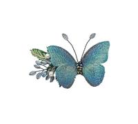 Yangzerang Butterfly Hair Clips for Girls Women - Blue Cute Duckbill Slides, Glitter Barrettes, Alligator Clip for Teens - Elegant Jewelry Accessories Gift