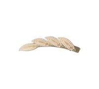 yangzerang Leaf Pearl Side Clip Pearl Leaves Barrettes Hair Clips Women Alligator Clip Hairpin Headwear Jewelry for Women and Girls Thin Thick Hair