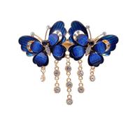 yangzerangButterfly Spring Hair Clip Butterfly Tassel Hair Clips for Women Ladies Butterfly Design Crystal Rhinestones French Barrettes Fashion Ponytail Holders Barrettes for Daily Wear