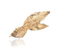 yangzerangLeaf Spring Hair Clip French Hair Barrettes Clip for Women Rectangle Ponytail Hair Barrette Semi Circle Spring Ponytail Tortoise Shell Hair Clip for Women Girl Automatic Hair Clip Snap